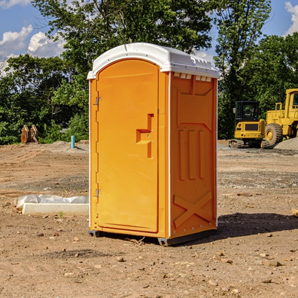 how often are the portable restrooms cleaned and serviced during a rental period in Jeffersonville